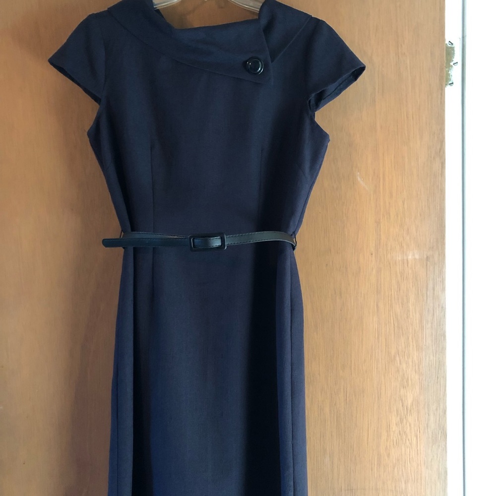 Asymmetric neck business Dress